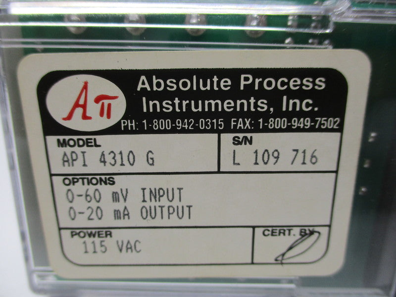 ABSOLUTE PROCESS INSTRUMENTS API4310G NSNP