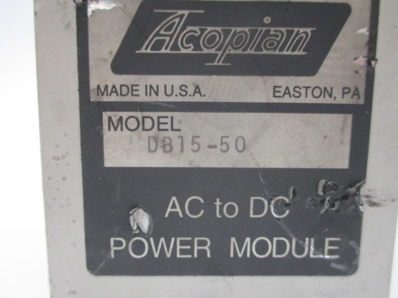 ACOPIAN DB15-50 UNMP