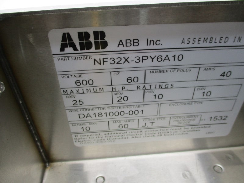 ABB NF32X-3PY6A10 NSNP