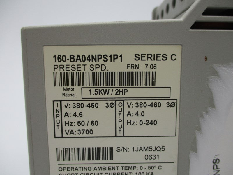 ALLEN BRADLEY 160-BA04NPS1P1 SER. C F/W 7.06 UNMP