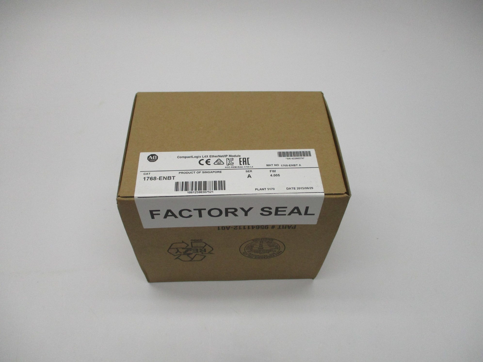 ALLEN BRADLEY 1768-ENBT SER. A F/W 4.005 DATE: 2015 NSFS