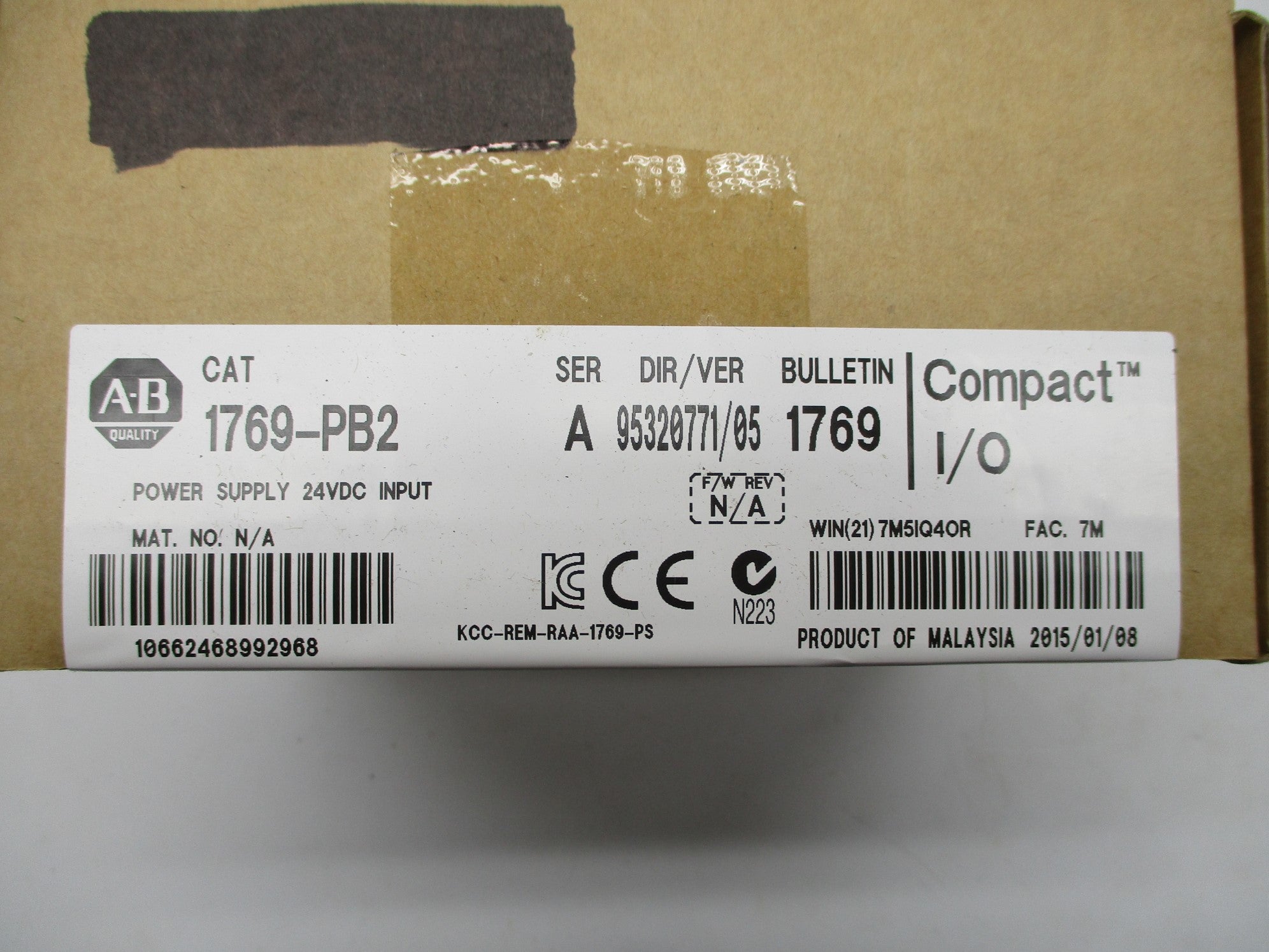 ALLEN BRADLEY 1769-PB2 SER. A 24VDC DATE: 2015 NSFS