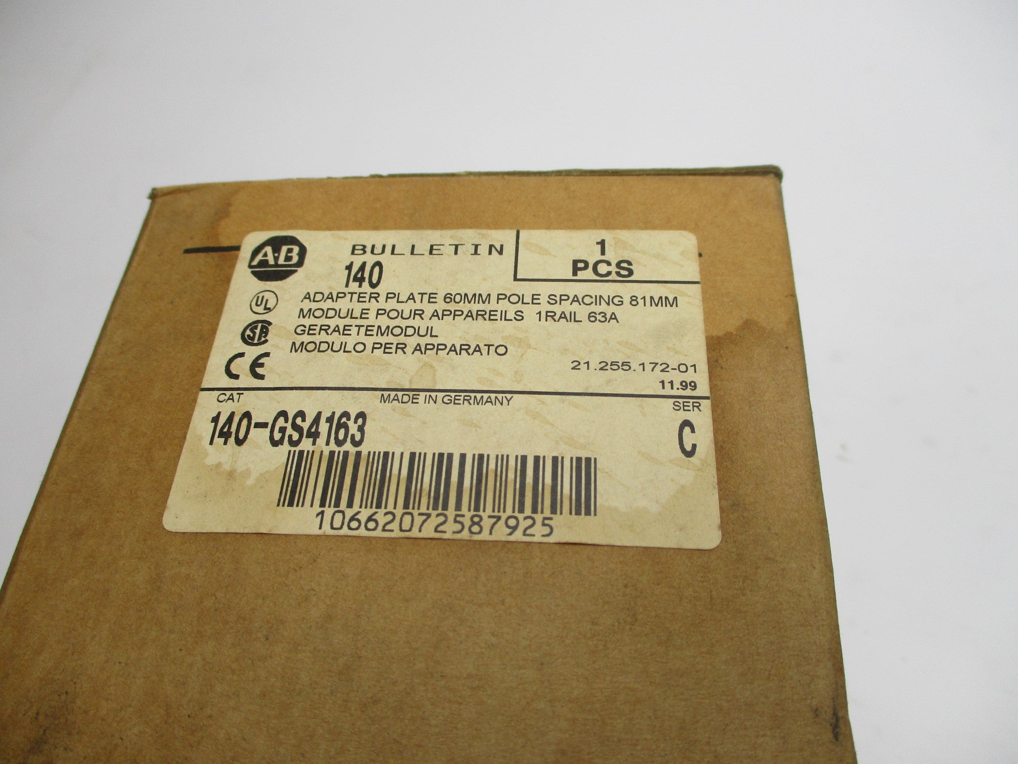 ALLEN BRADLEY 140-GS4163 SER. C (BR/WH) NSMP