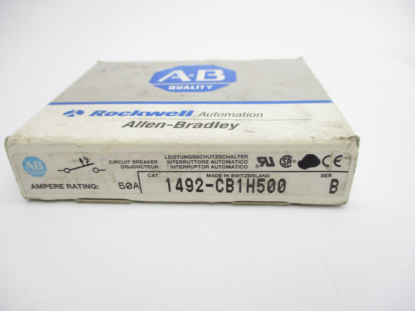ALLEN BRADLEY 1492-CB1H500 SER. B 50A 277V (GY/BL) NSMP