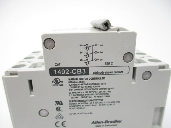 ALLEN BRADLEY 1492-CB3G200 SER. C 277VAC 20A NSNP