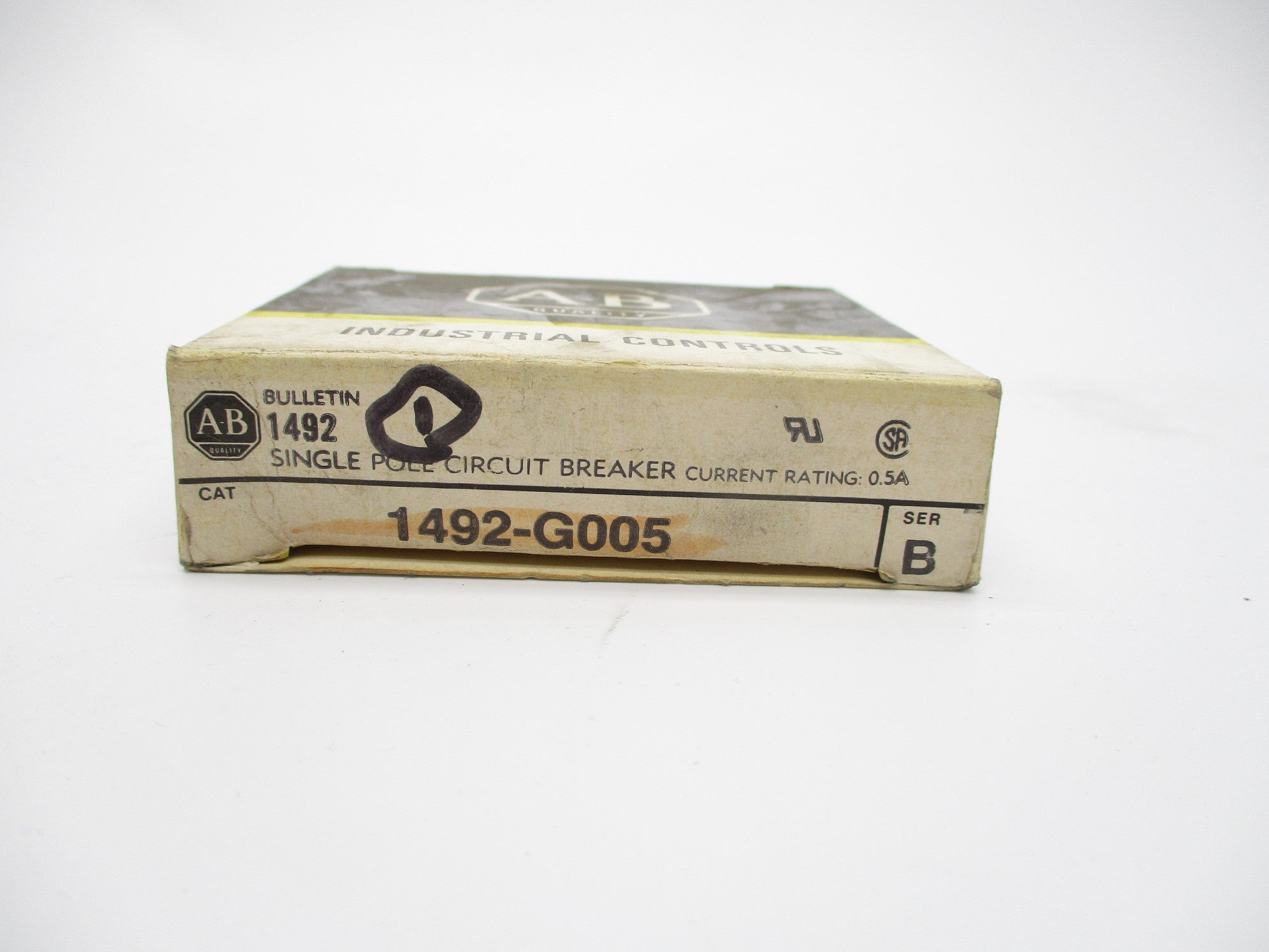 ALLEN BRADLEY 1492-G005 SER. B .5A 250V (BK/YL) NSMP
