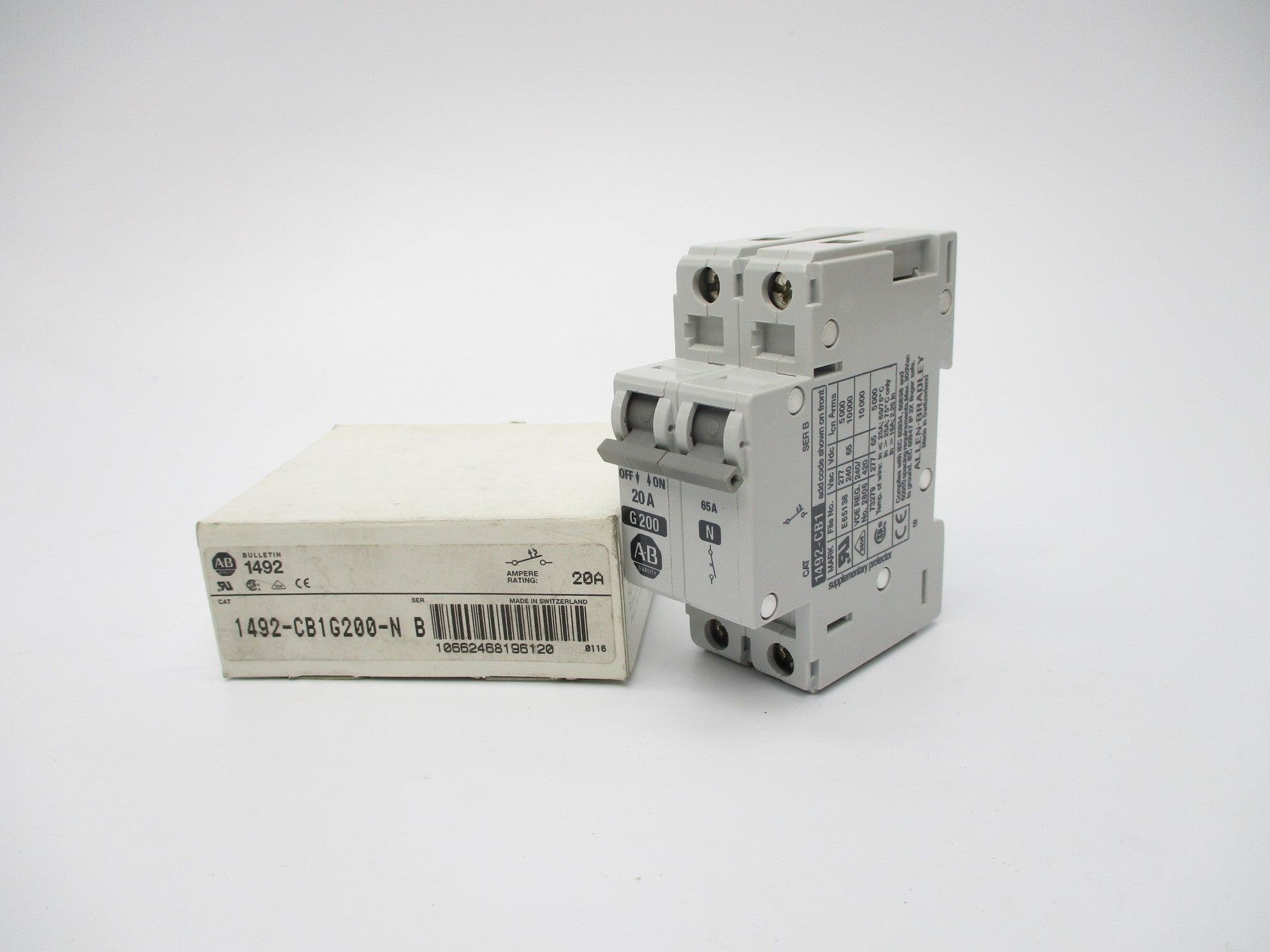 ALLEN BRADLEY 1492-CB1G200-N SER. B 20A (WH) NSMP