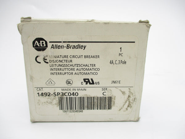 ALLEN BRADLEY 1492-SP3C040 SER. C 4A 277V (WH) NSMP