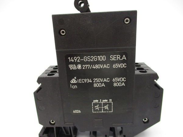 ALLEN BRADLEY 1492-GS2G100 SER. A 10A 277V NSNP