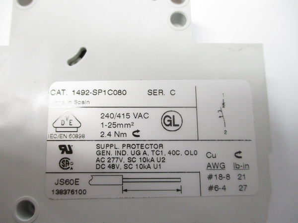 ALLEN BRADLEY 1492-SP1C080 SER. C 8A NSNP