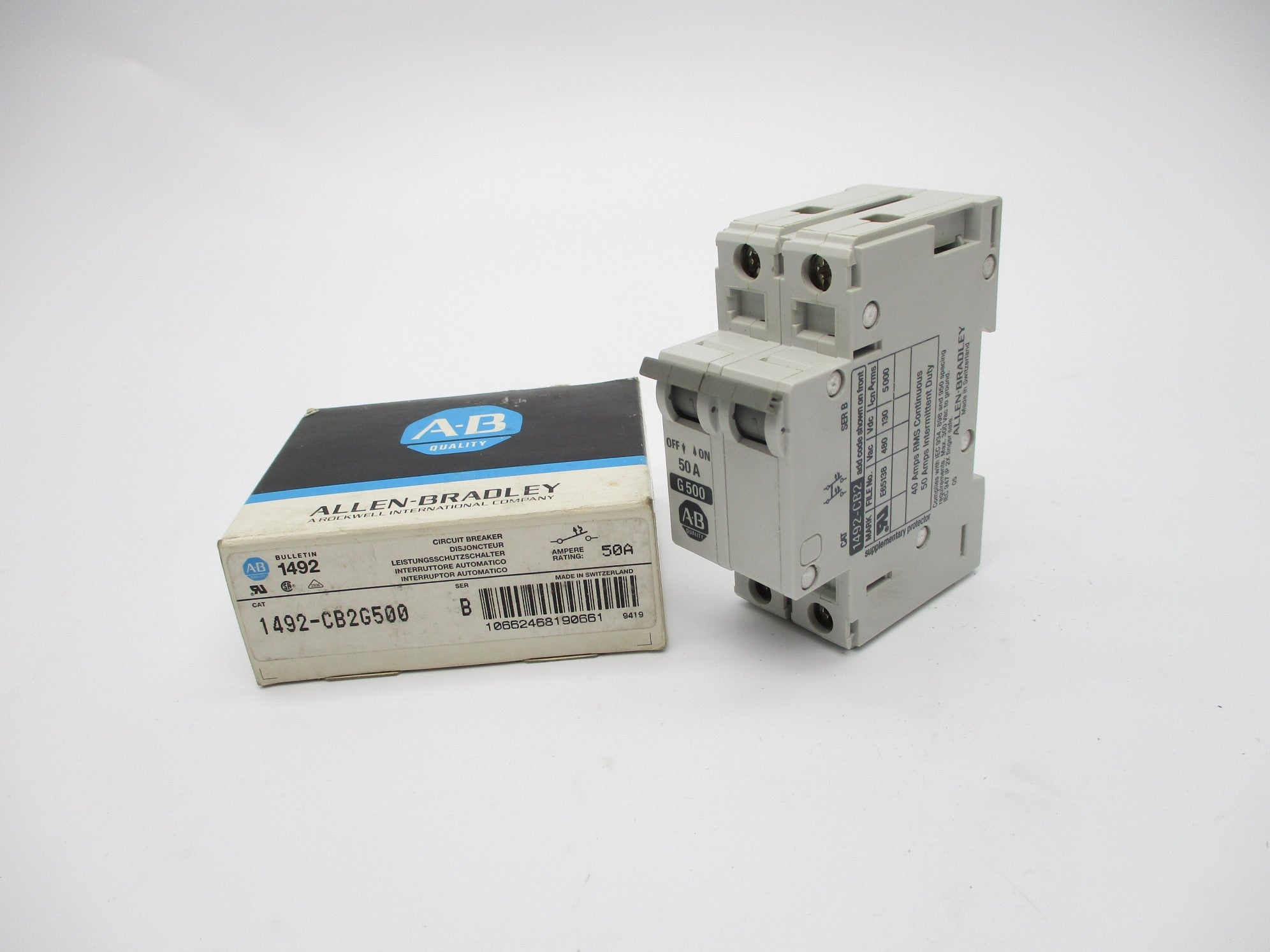 ALLEN BRADLEY 1492-CB2G500 SER. B 50A 277V NSMP