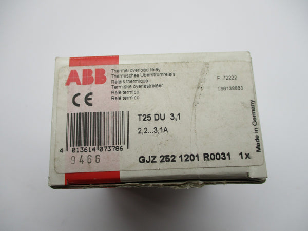 ABB T25DU-3,1 2.2-3.1A NSMP
