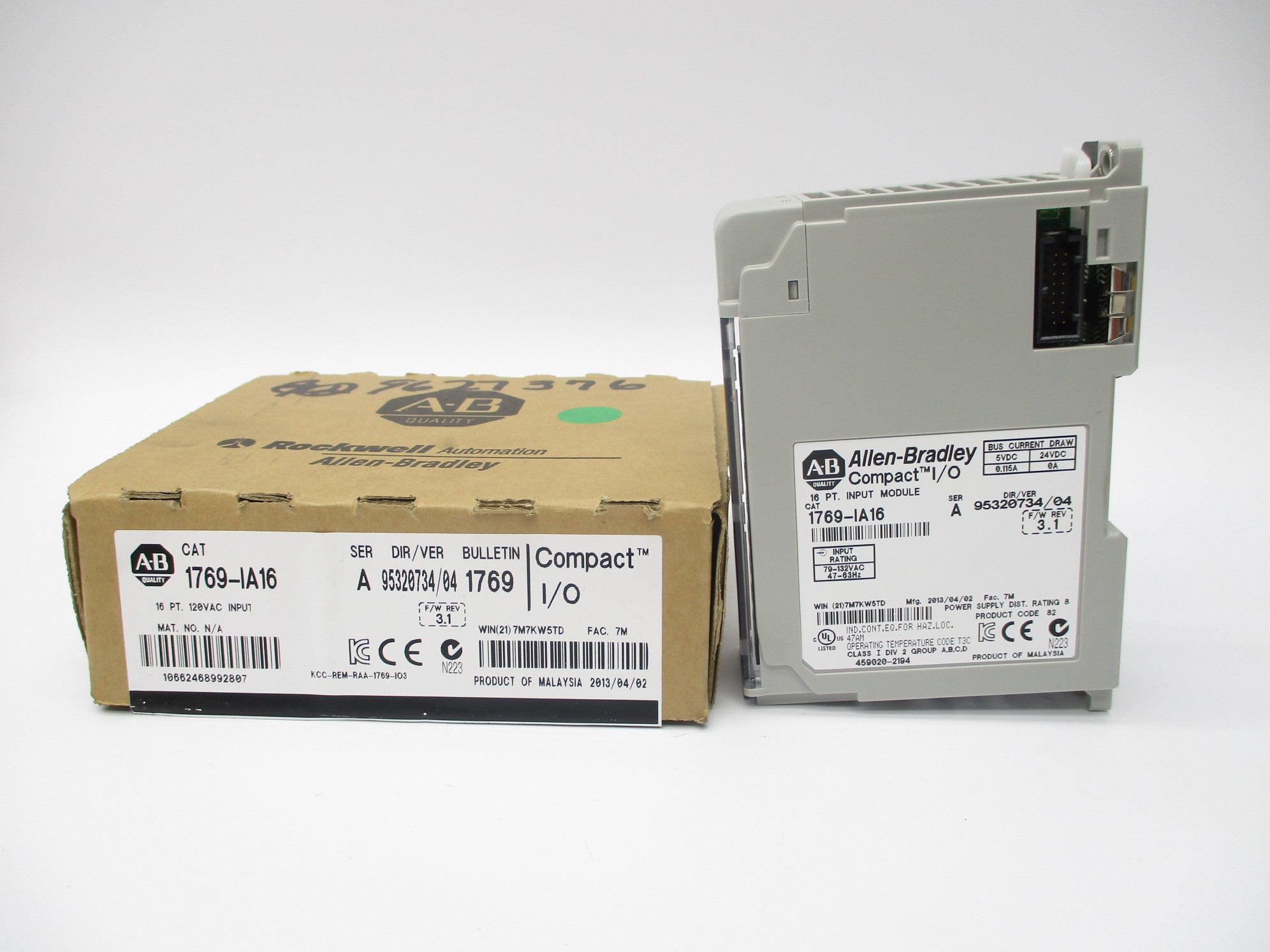 ALLEN BRADLEY 1769-IA16 SER. A 79-132VAC 0.115A F/W 3.1 NSMP