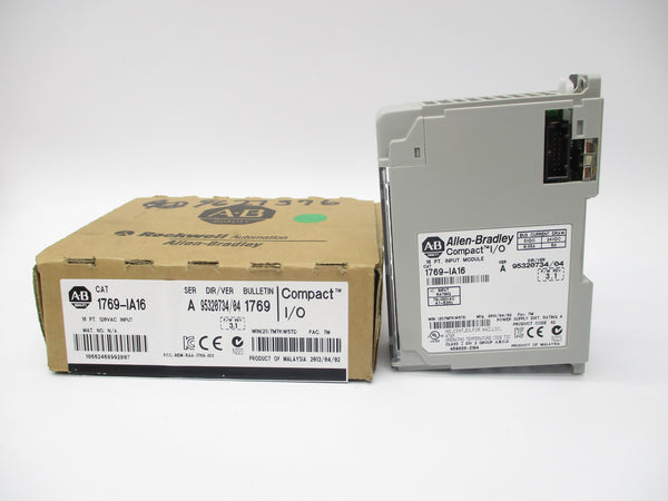 ALLEN BRADLEY 1769-IA16 SER. A 79-132VAC 0.115A F/W 3.1 NSMP
