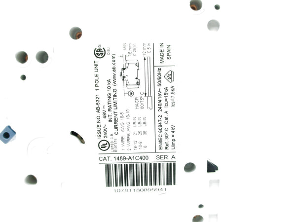 ALLEN BRADLEY 1489-A1C400 SER. A 40A 277V NSNP