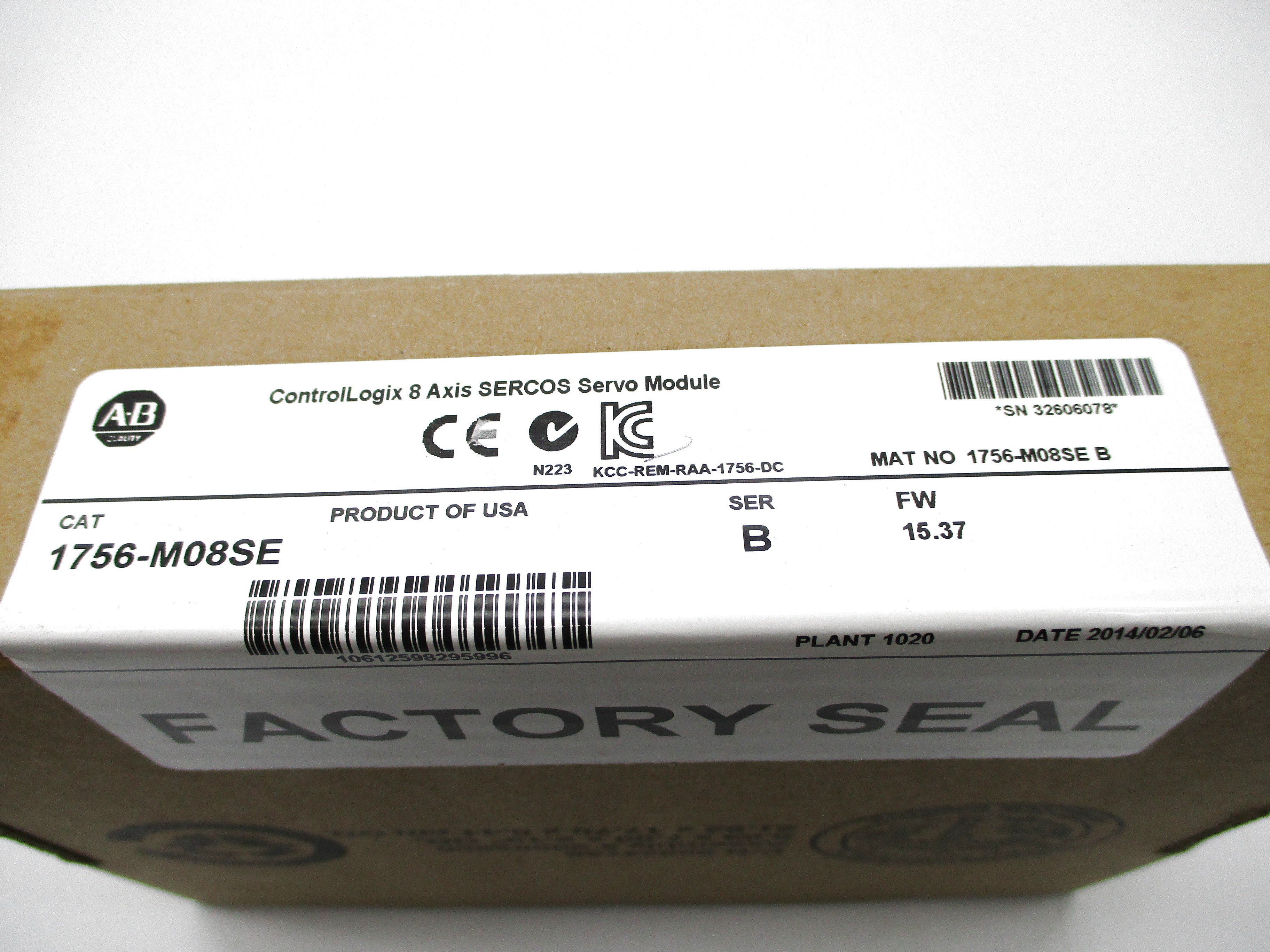 ALLEN BRADLEY 1756-M08SE SER. B F/W 15.37 DATE: 2014 NSFS