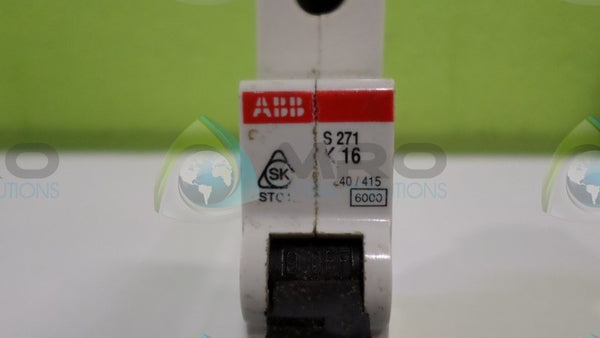 ABB S271-K16 CIRCUIT BREAKER 16A UNMP