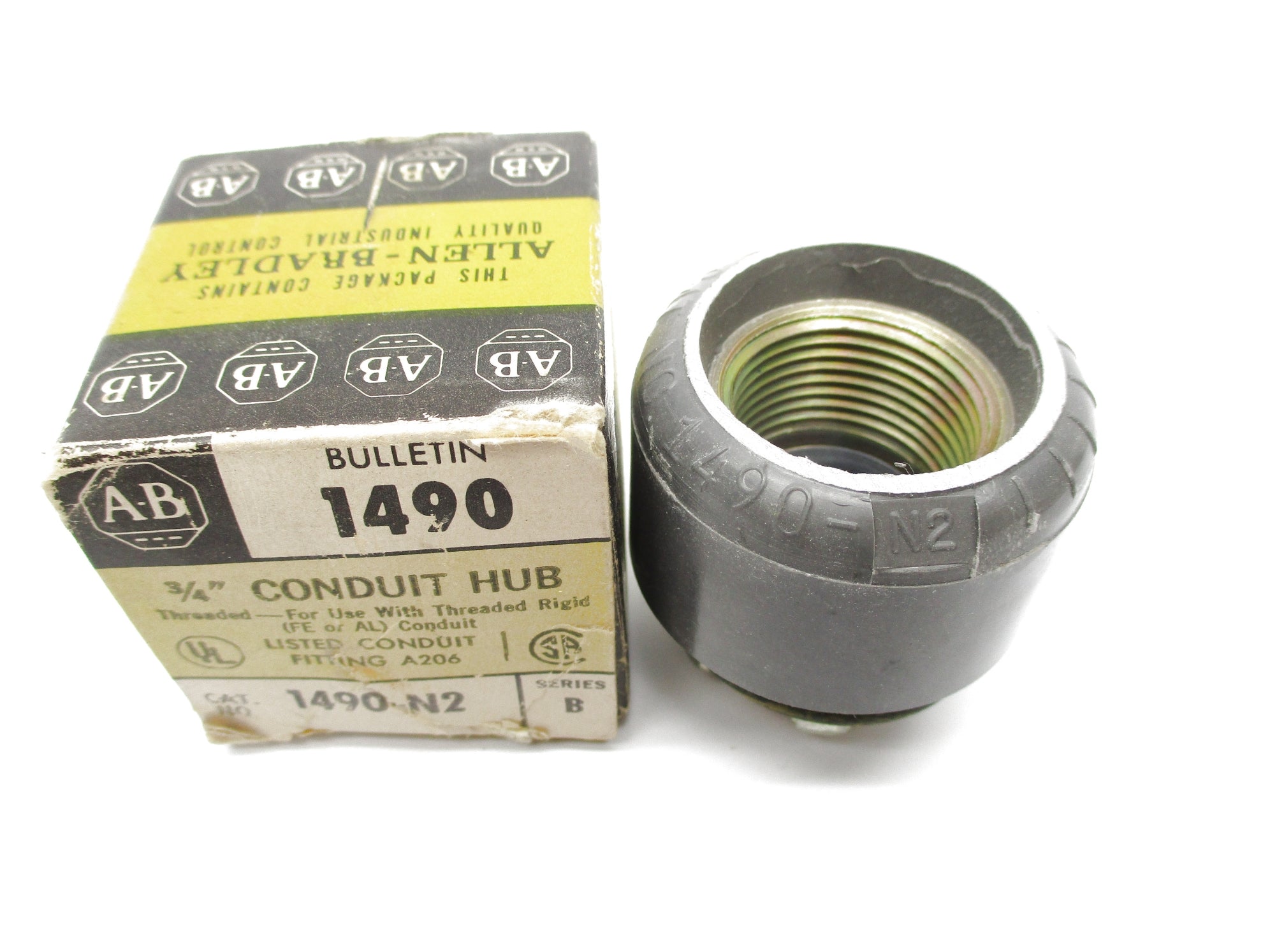 ALLEN BRADLEY 1490-N2 SER. B 3/4" (BK/YL) NSMP