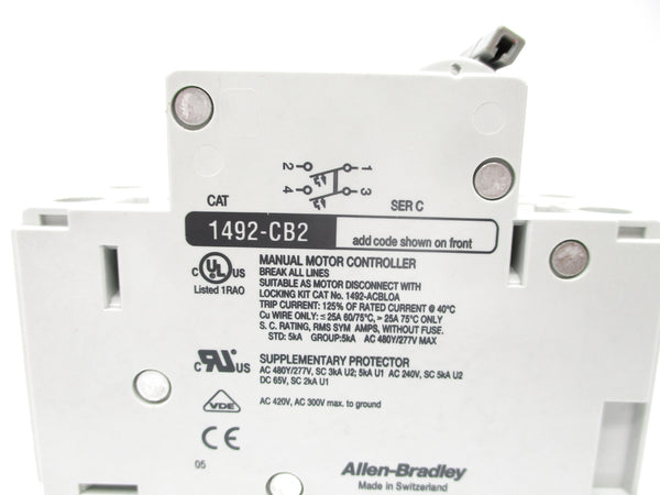 ALLEN BRADLEY 1492-CB2G200 SER. C 277VAC 20A NSNP