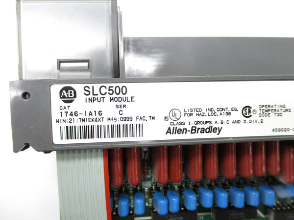 ALLEN BRADLEY 1746-IA16 SER. C 85-132VAC (NO DOOR/NO TERMINAL) UNMP