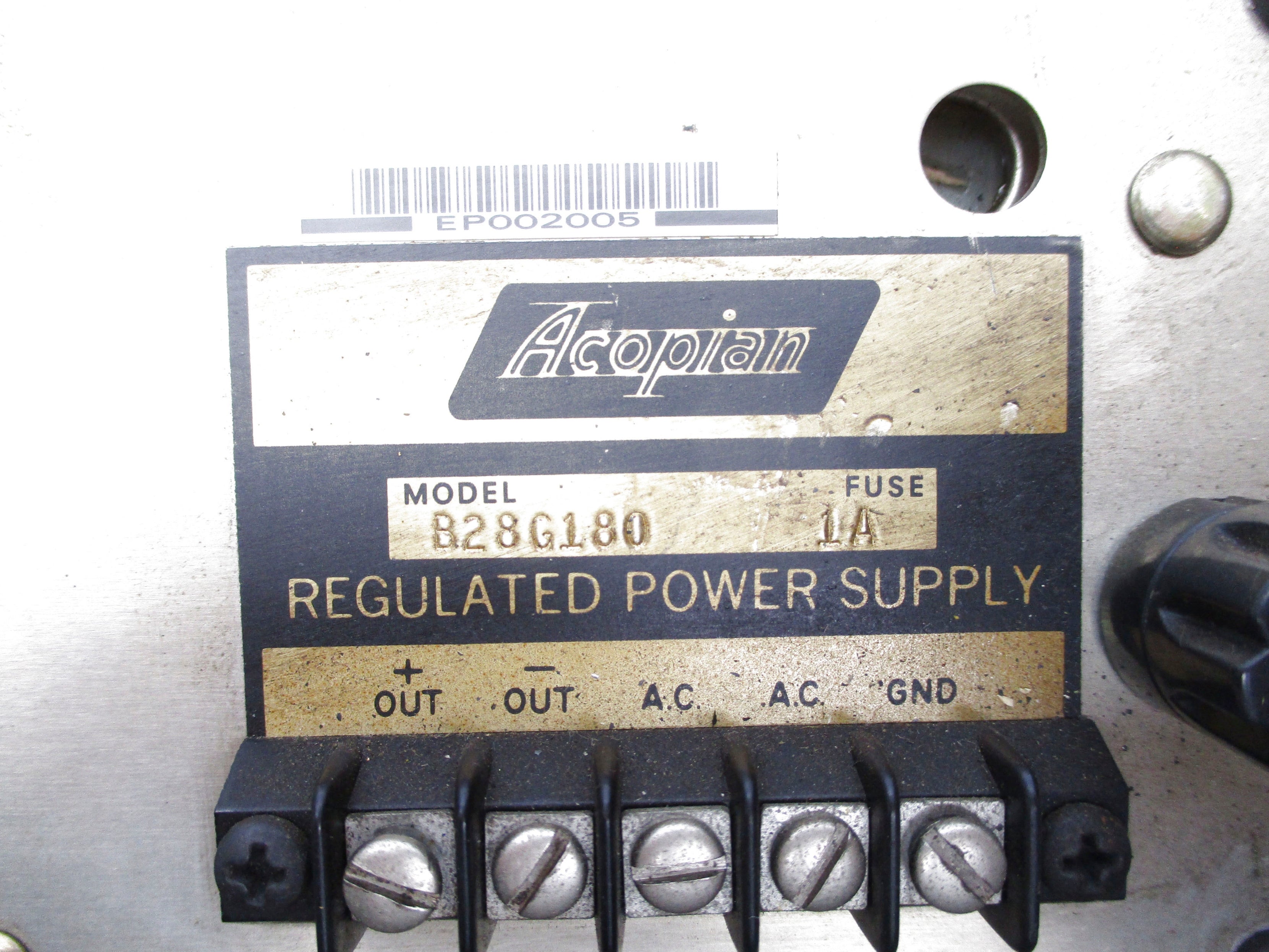 ACOPIAN B28G180 (AS PICTURED) UNMP