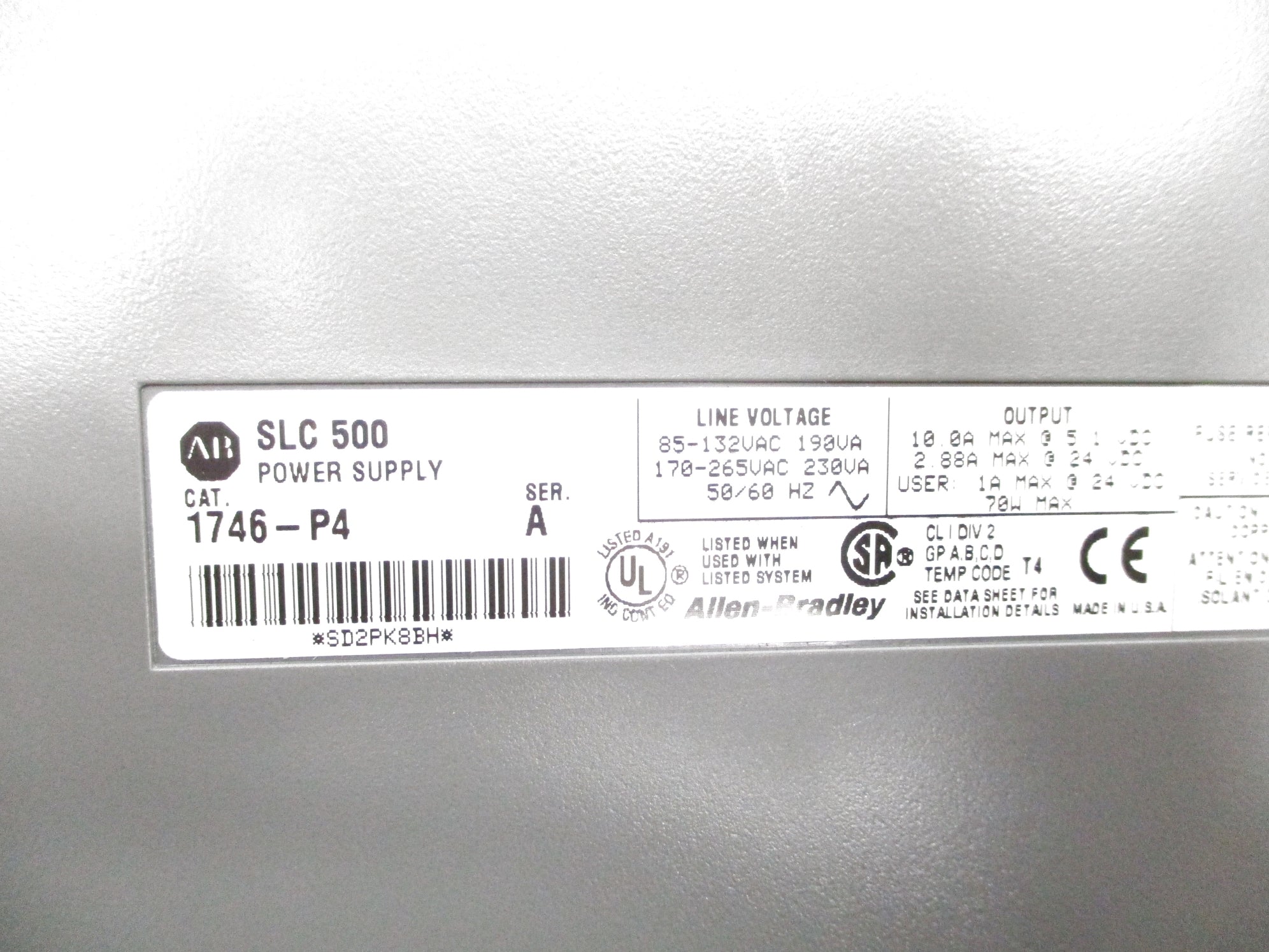 ALLEN BRADLEY 1746-P4 SER. A NSNP