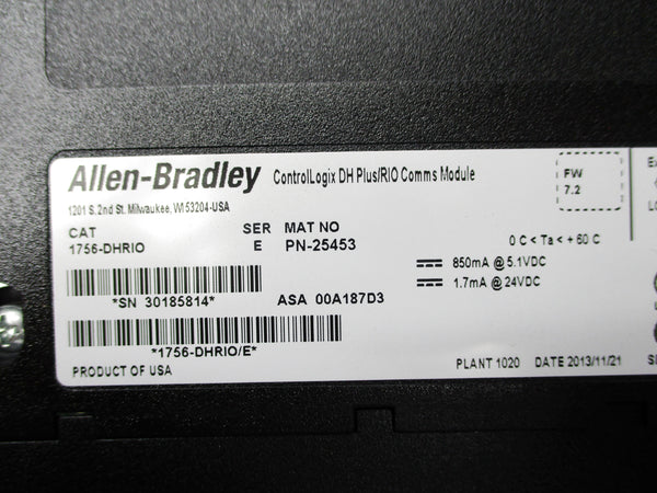 ALLEN BRADLEY 1756-DHRIO SER. E F/W 7.2 NSNP
