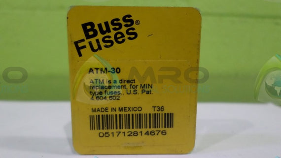 (LOT OF 3) COOPER BUSSMANN ATM-30 FUSE NSNP