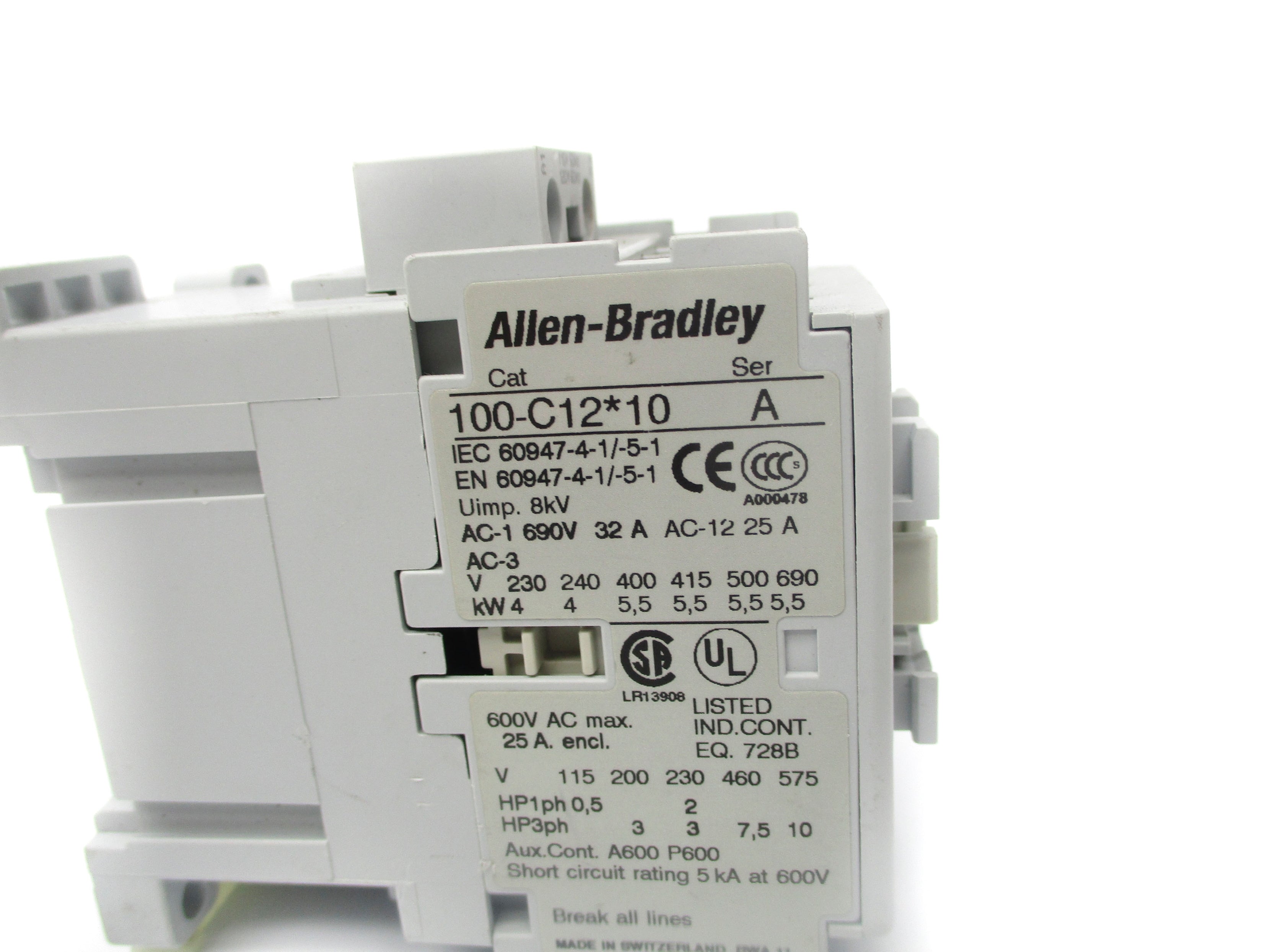 ALLEN BRADLEY 100-C12D10 SER. A 110/120V 32A NSNP