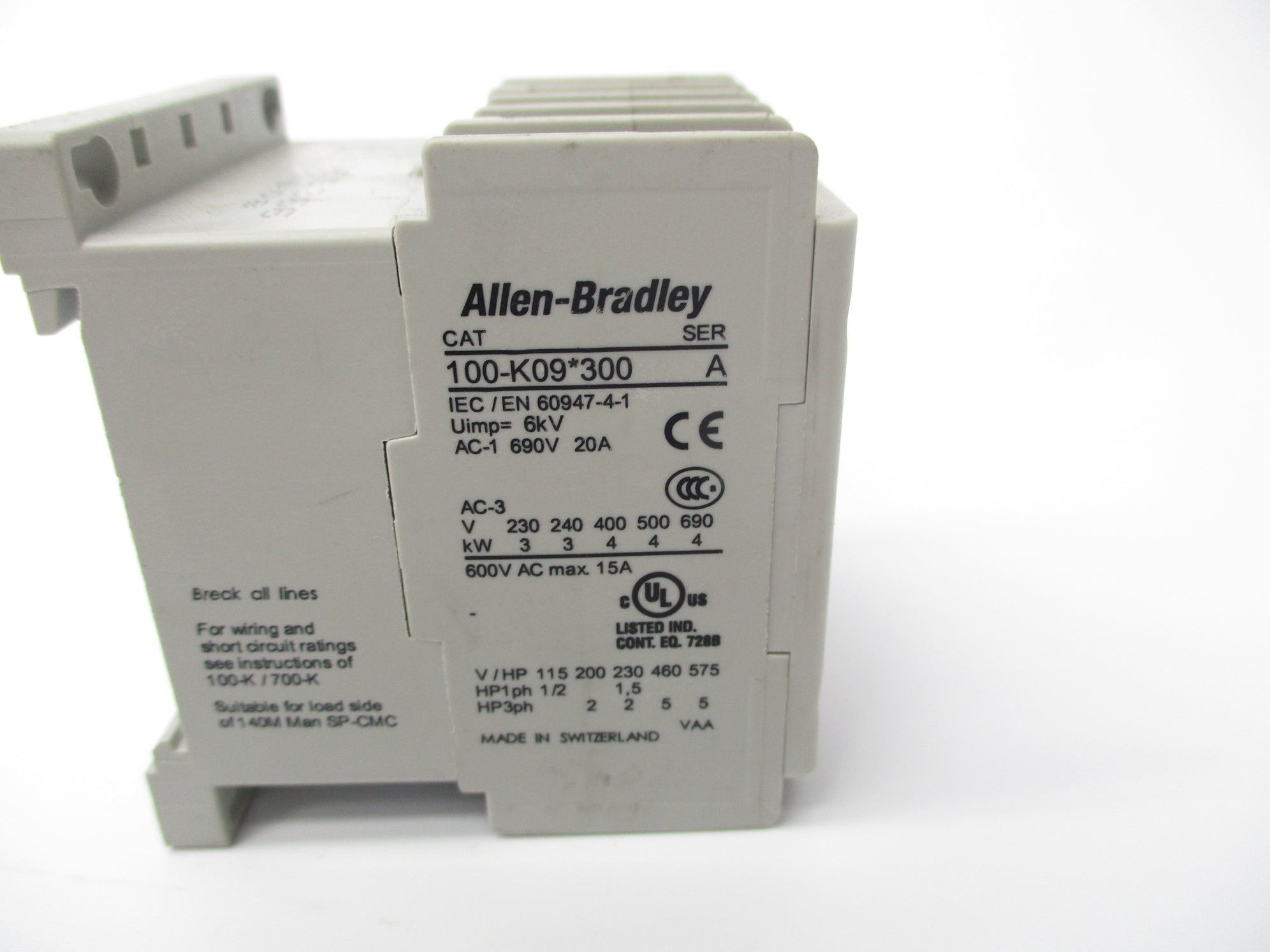 ALLEN BRADLEY 100-K09J300 SER. A 24VDC NSNP