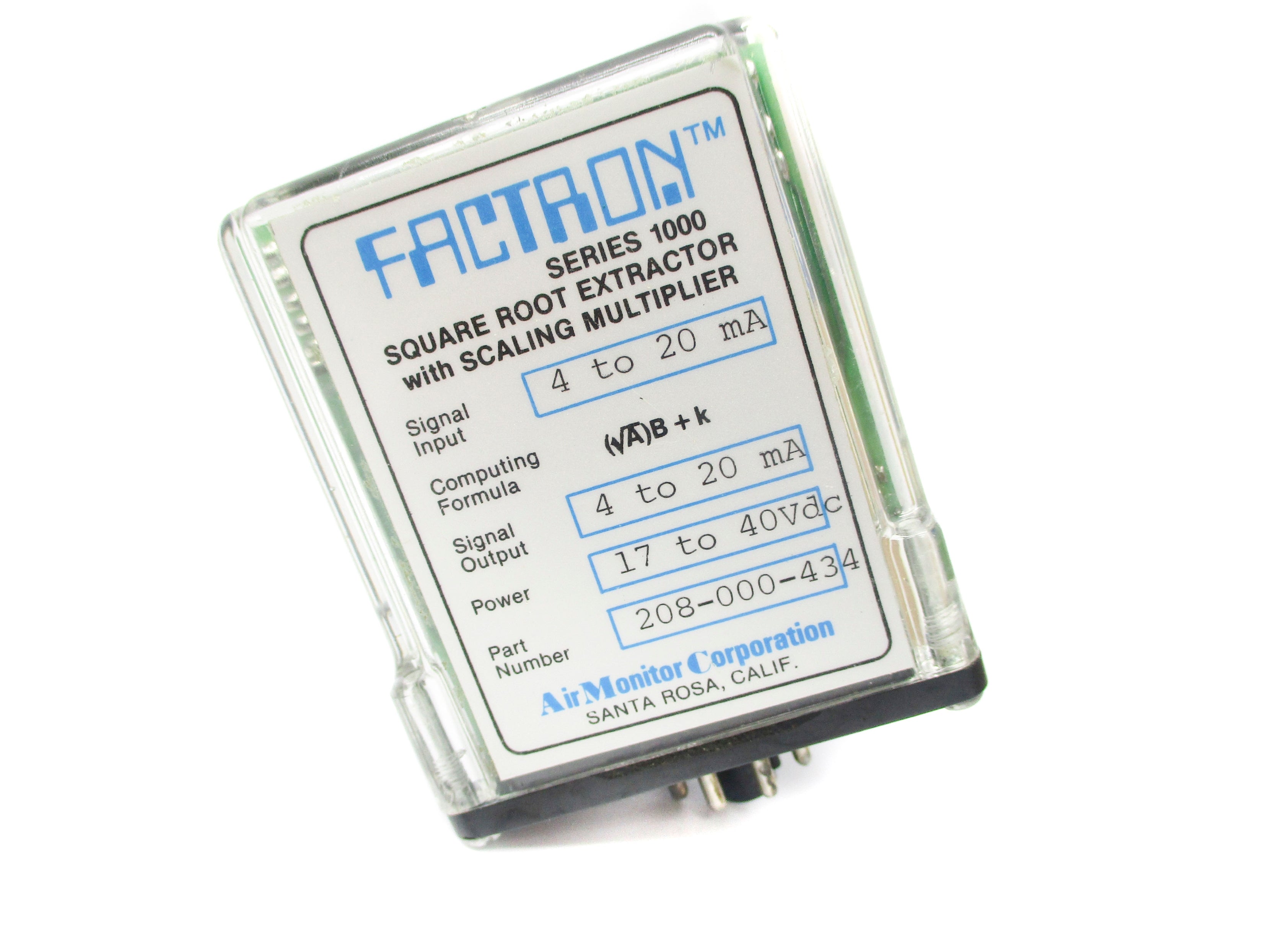 AIR MONITOR 208-000-434 40VDC UNMP