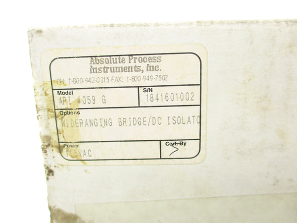 ABSOLUTE PROCESS INSTRUMENTS API4059G 115VAC NSMP