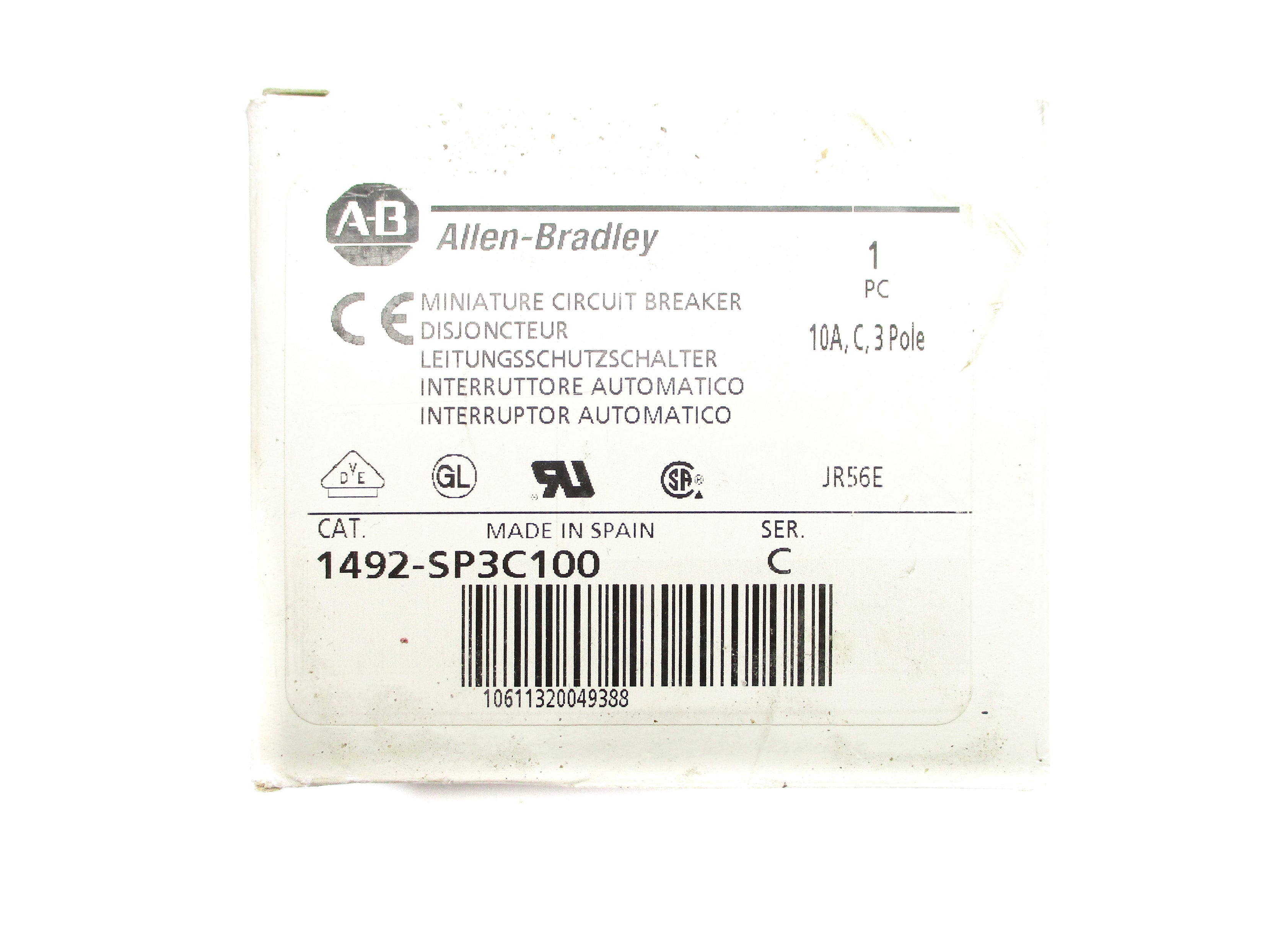ALLEN BRADLEY 1492-SP3C100 SER. C 415VAC 10A NSMP