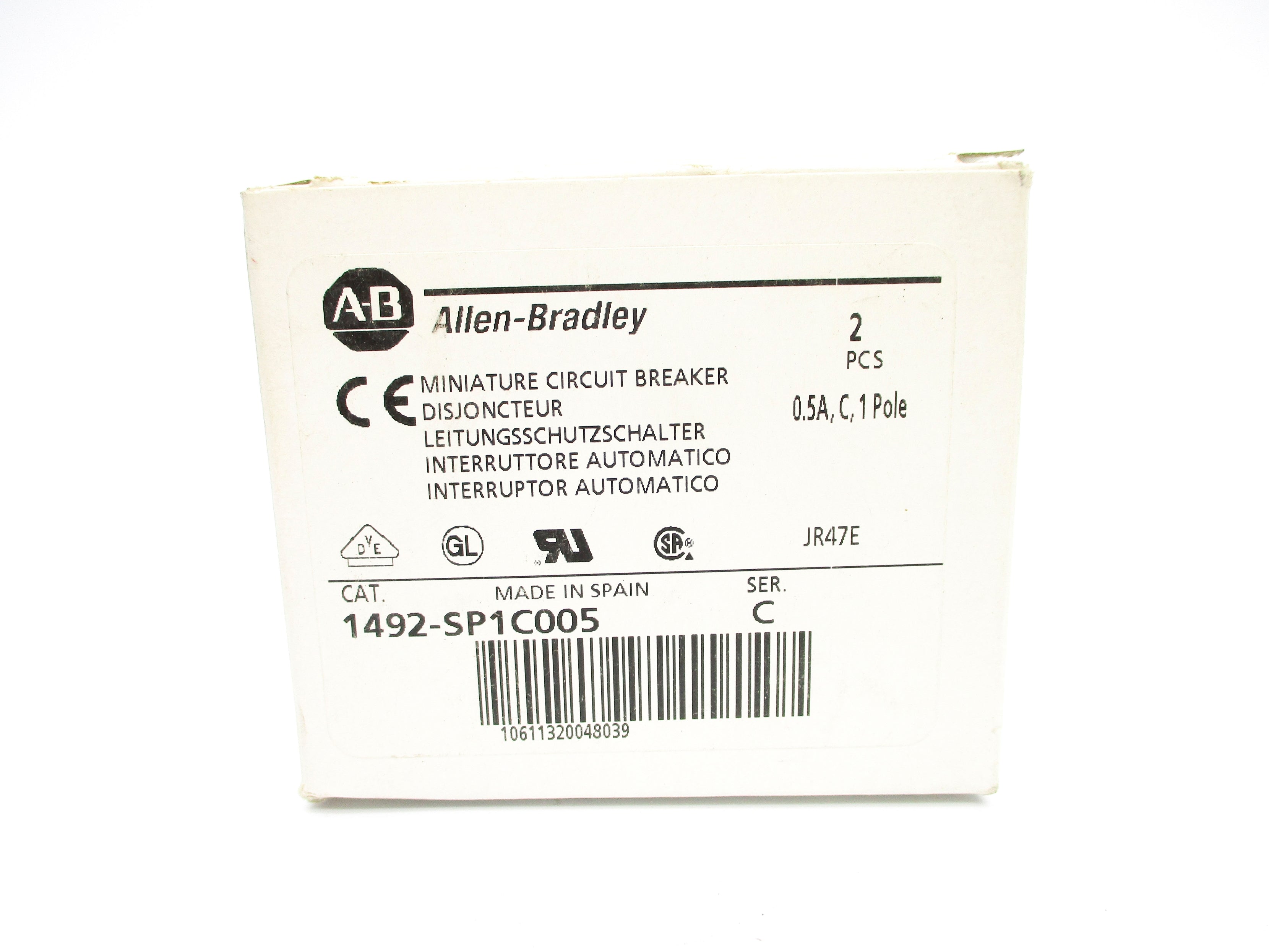 ALLEN BRADLEY 1492-SP1C005 SER. C 240/415VAC 0.5A (PKG OF 2) NSMP