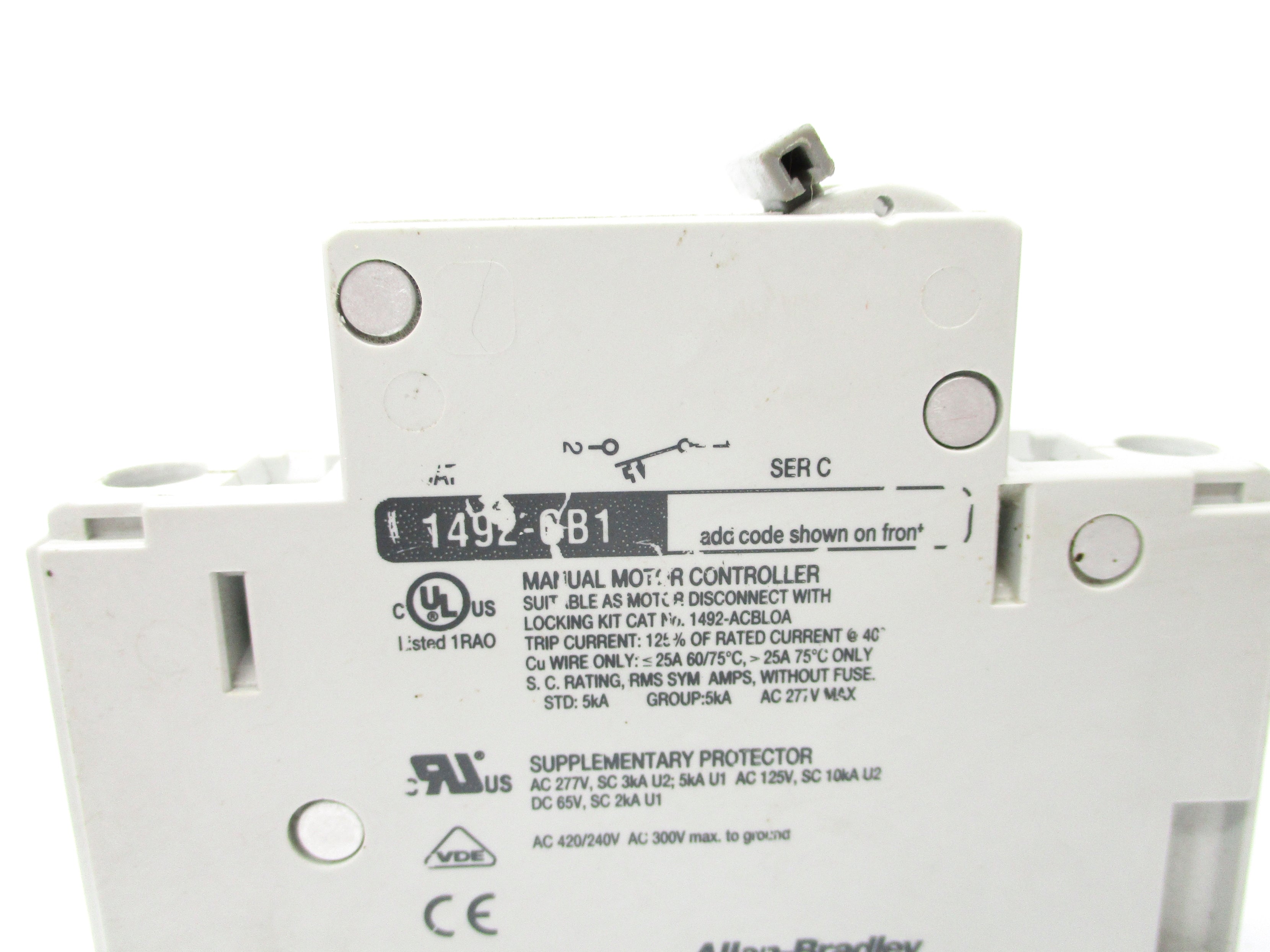 ALLEN BRADLEY 1492-CB1F200 SER. C 20A 277V NSNP