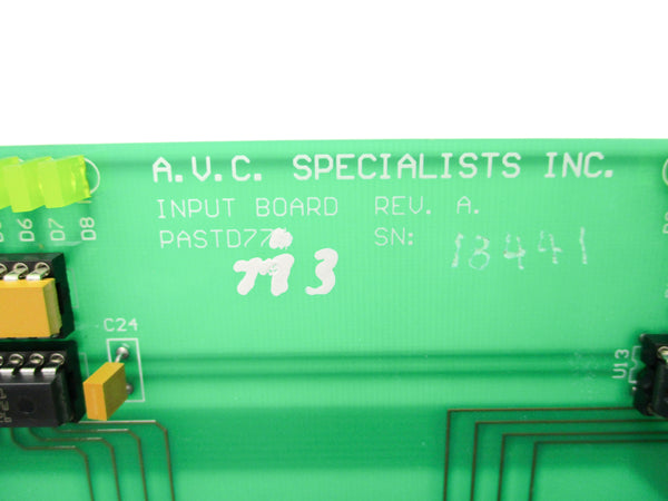 A.V.C SPECIALISTS PASTD77 REV. A UNMP