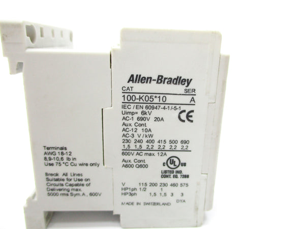 ALLEN BRADLEY 100-K05J10 SER. A 24VDC NSNP