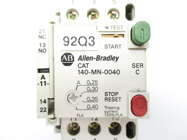 ALLEN BRADLEY 140-MN-0040 SER. C 600V 0.25-0.40A UNMP