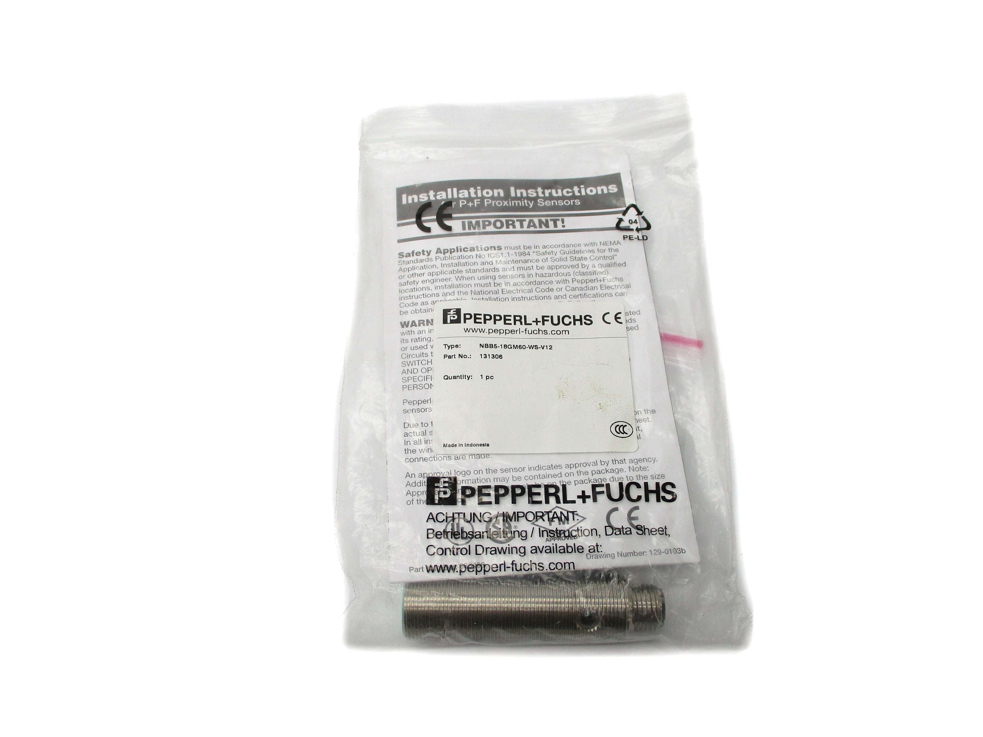 PEPPERL+FUCHS NBB5-18GM60-WS-V12 131306 20-250VAC 1.6A NSMP