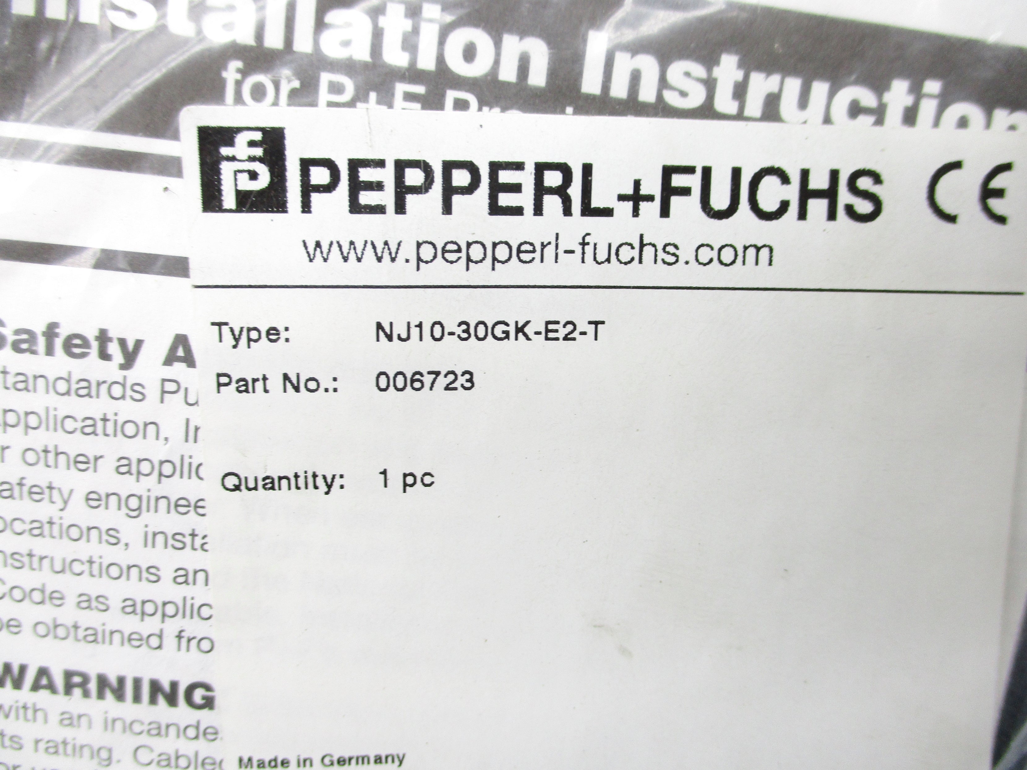 PEPPERL+FUCHS NJ10-30GK-E2-T NSMP