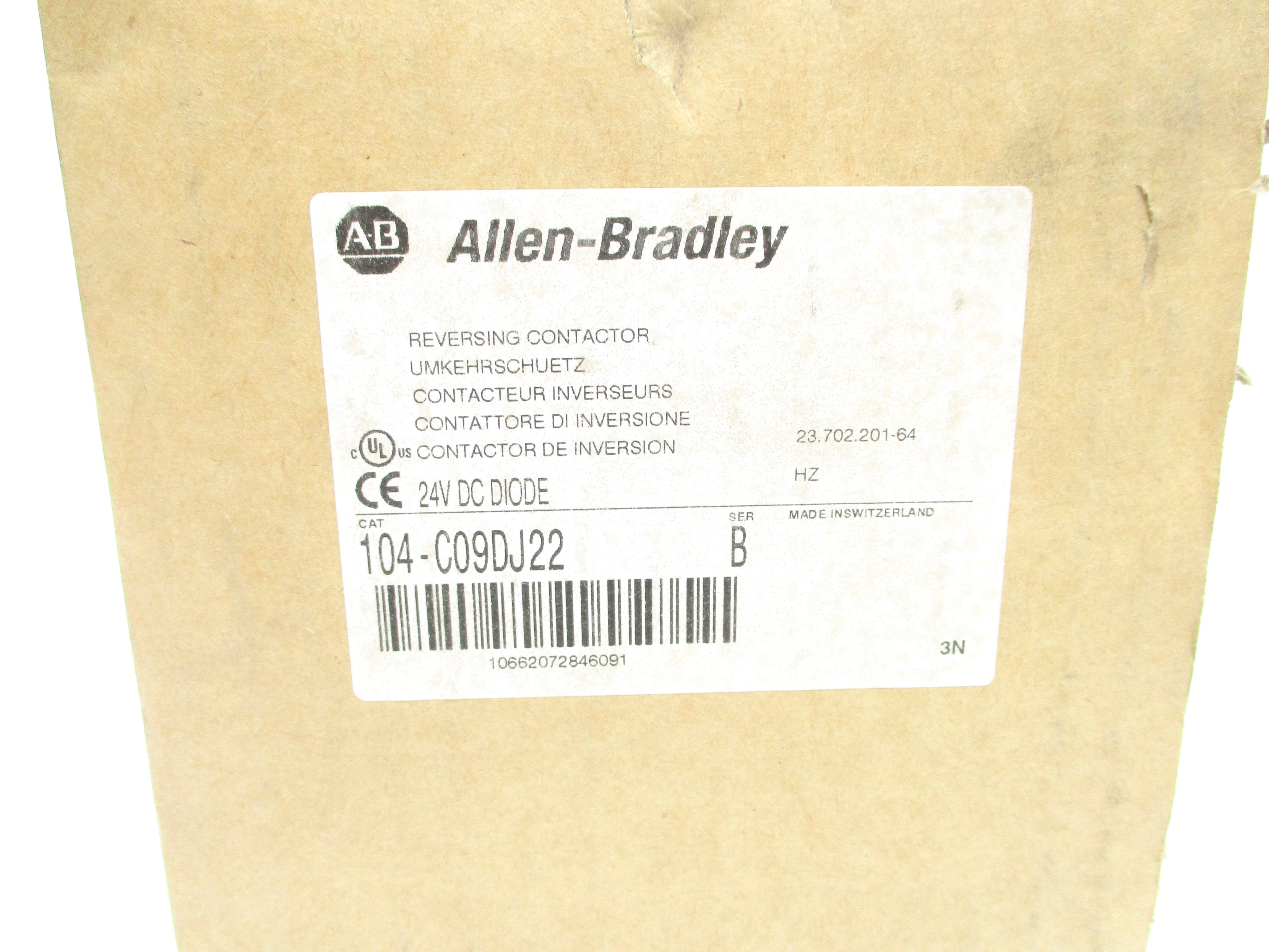ALLEN BRADLEY 104-C09DJ22 SER. B 24VDC 32A (BR/WH) NSMP