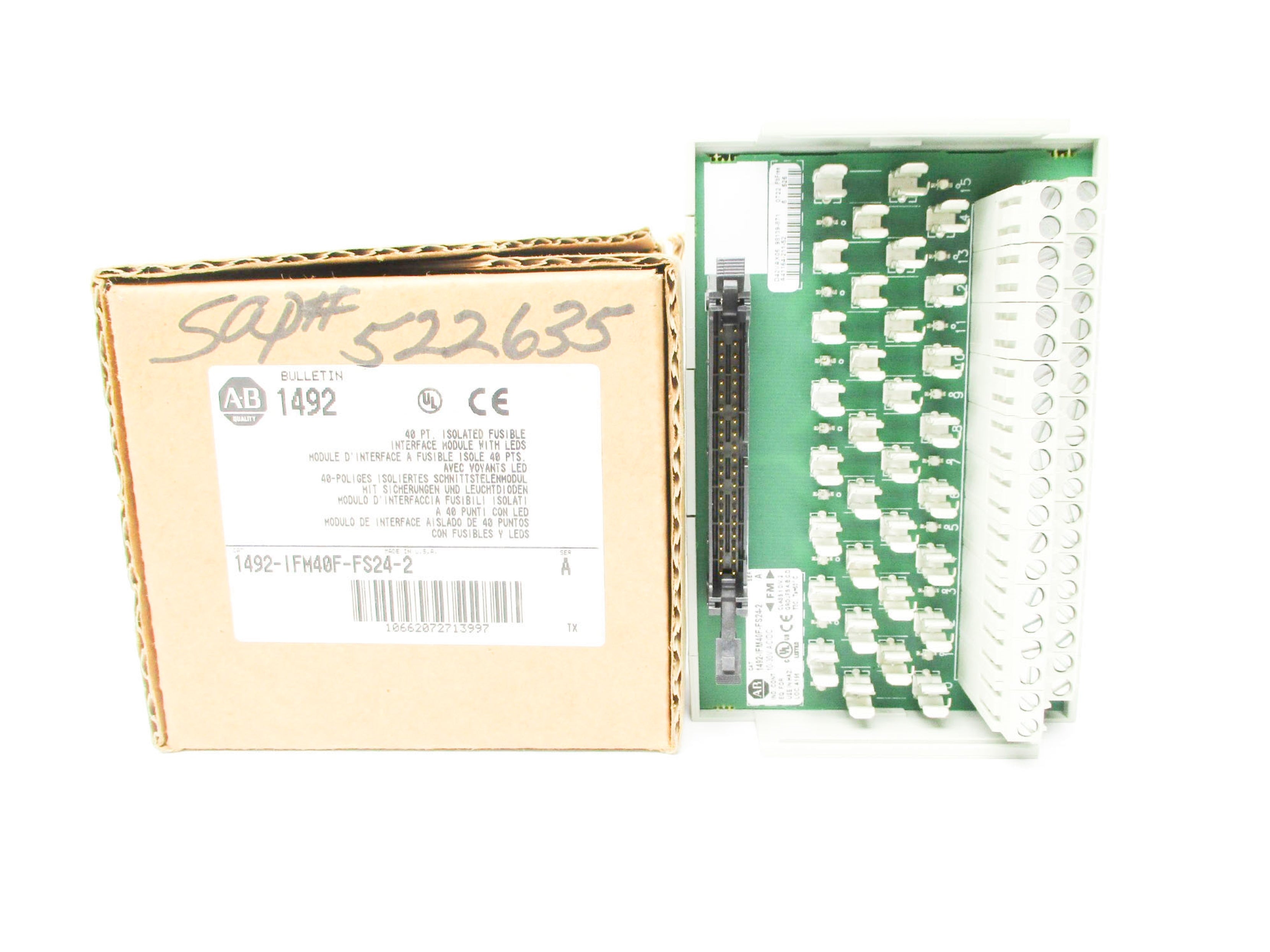 ALLEN BRADLEY 1492-IFM40F-FS24-2 SER. A 10-30VAC/DC (BR/WH) NSMP