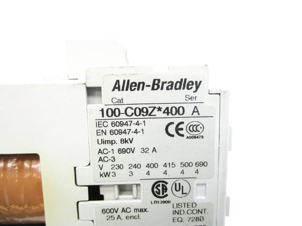 ALLEN BRADLEY 100-C09ZJ400 SER. A 24VDC UNMP