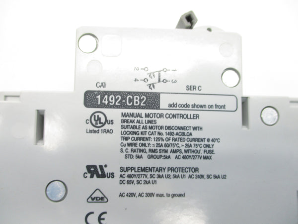 ALLEN BRADLEY 1492-CB2G015 SER. C 1.5A 277V NSNP