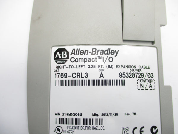 ALLEN BRADLEY 1769-CRL3 SER. A (AS PICTURED) UNMP