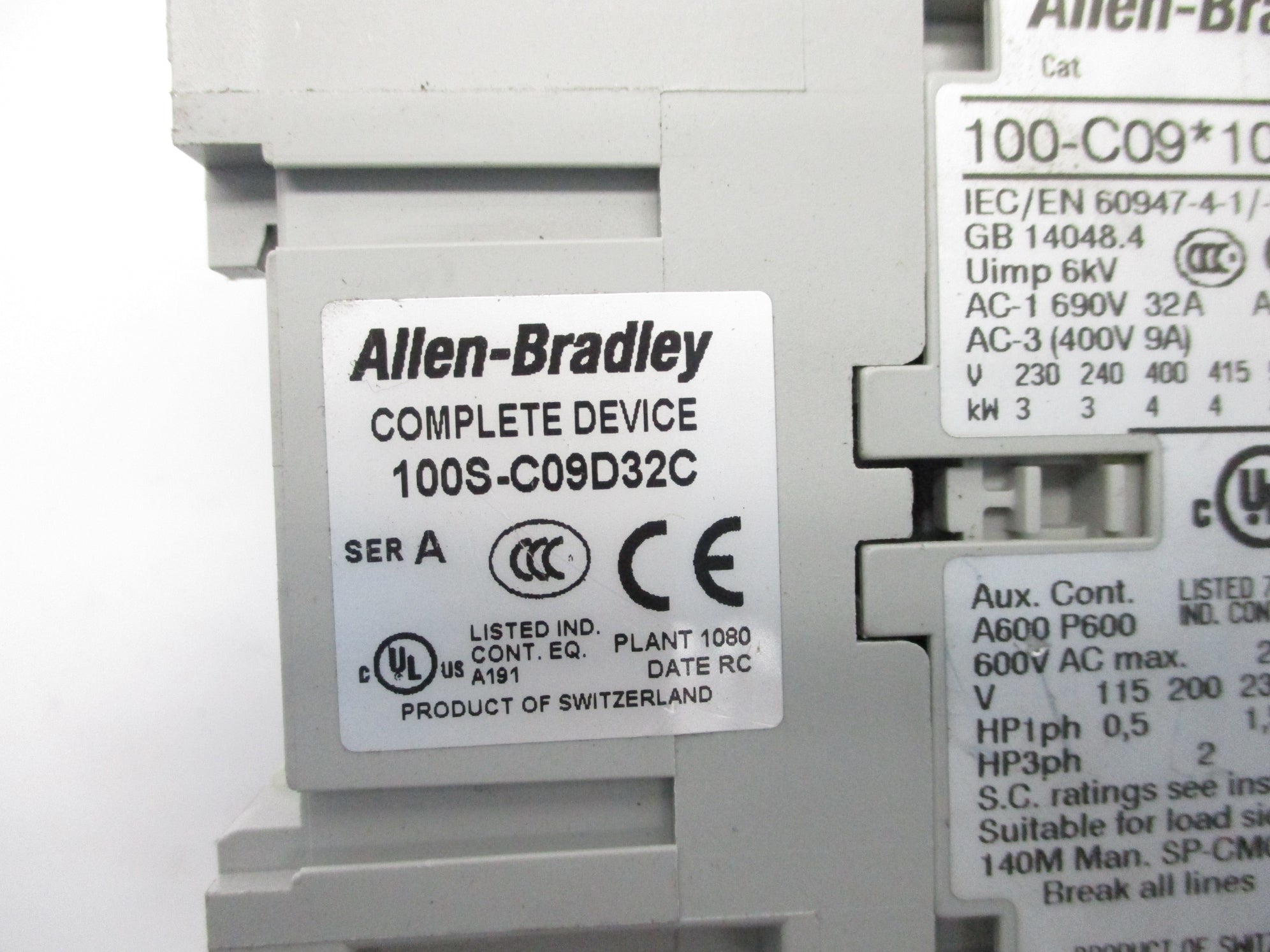 ALLEN BRADLEY 100S-C09D32C SER. A 110/120V UNMP