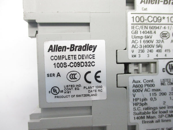 ALLEN BRADLEY 100S-C09D32C SER. A 110/120V UNMP