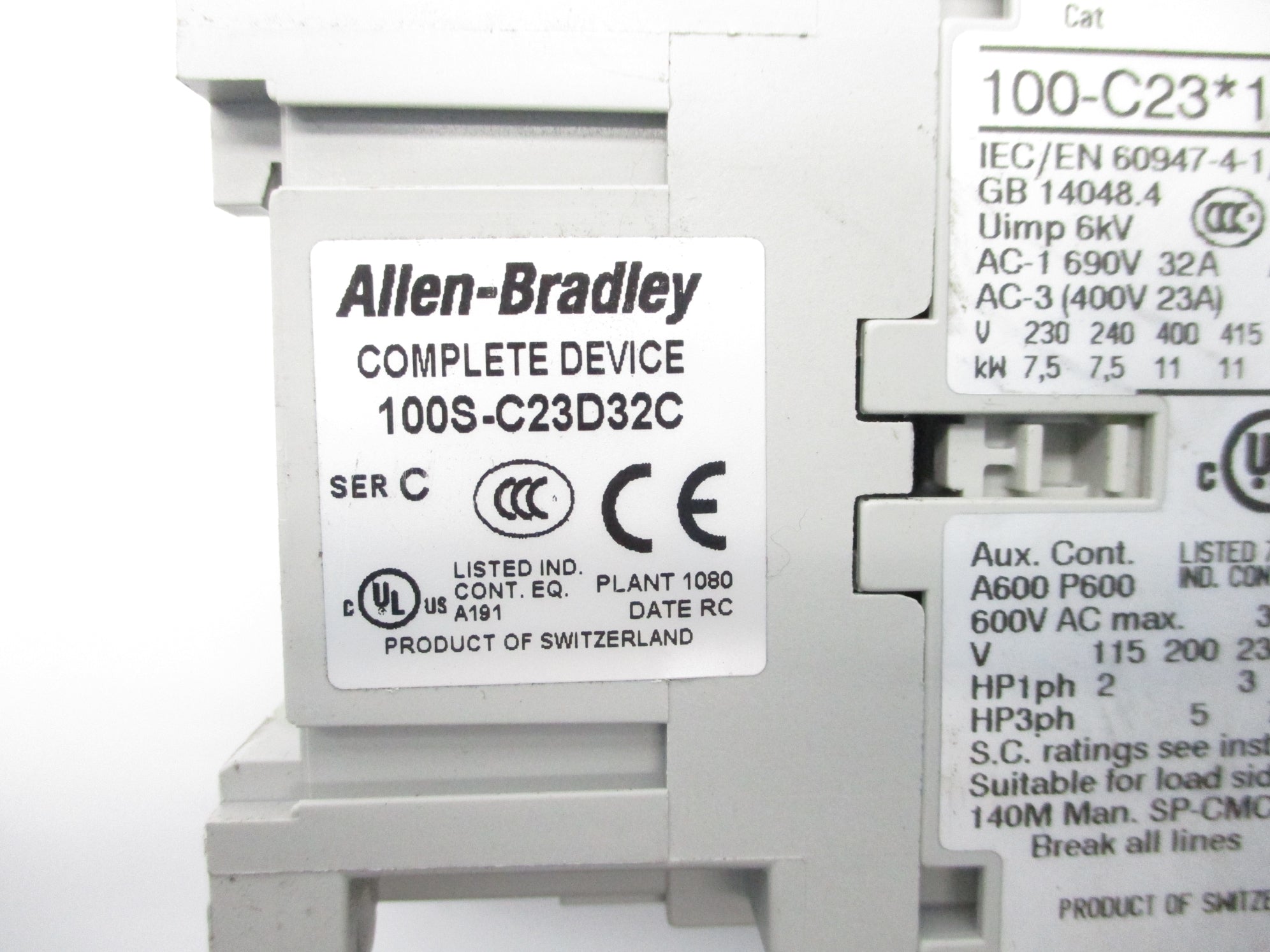 ALLEN BRADLEY 100S-C23D32C SER. C 110/120V UNMP