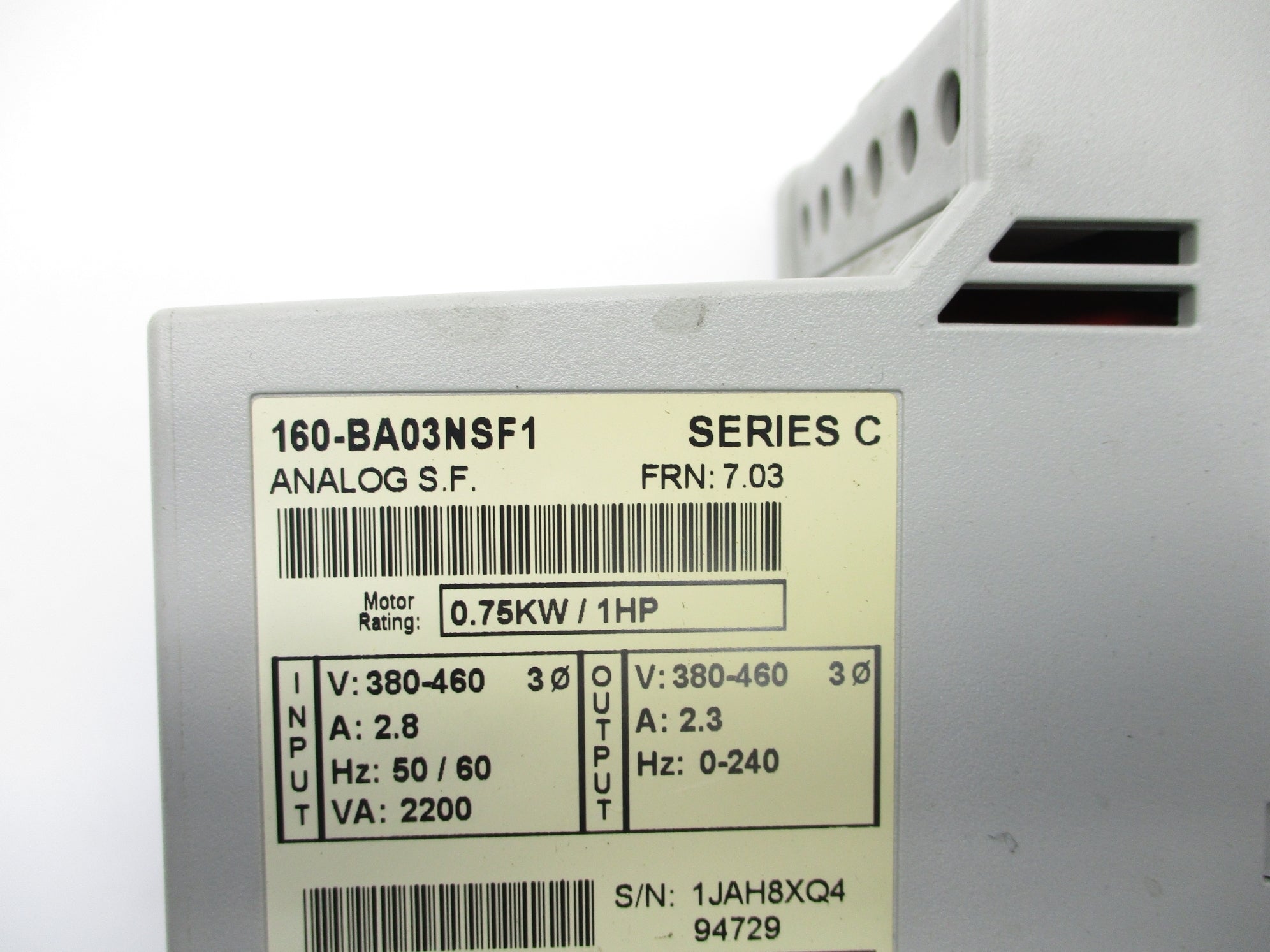 ALLEN BRADLEY 160-BA03NSF1 SER. C F/W 7.03 UNMP