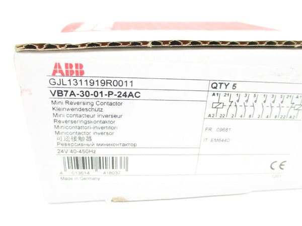 ABB VB7A-30-01-P-24VAC GJL1311919R0011 24V (PKG OF 5) NSMP